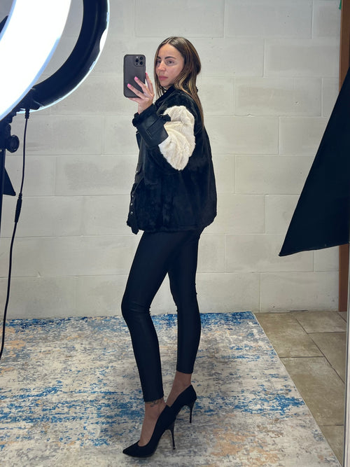 Ecopelliccia fatta a chiodo Corea