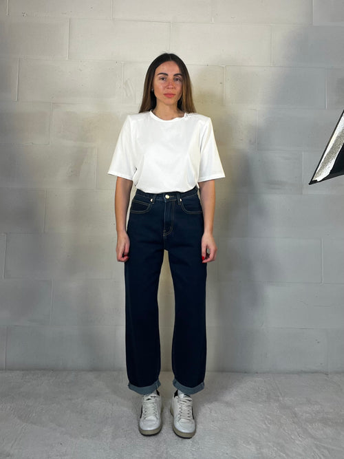 Jeans boy-friend lavaggio blu