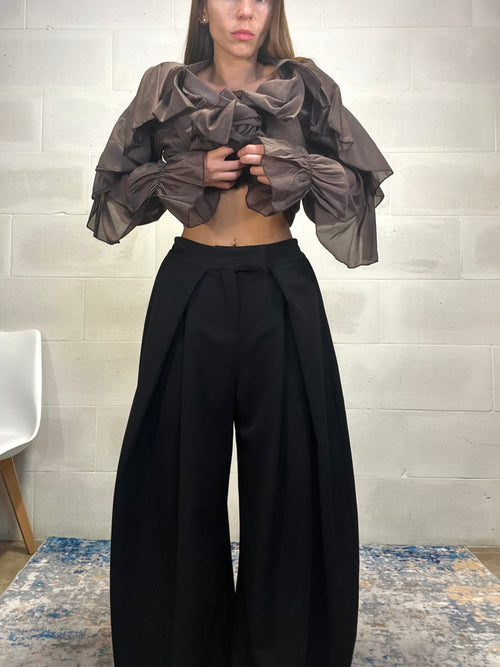 Pantalone maxi pence nero