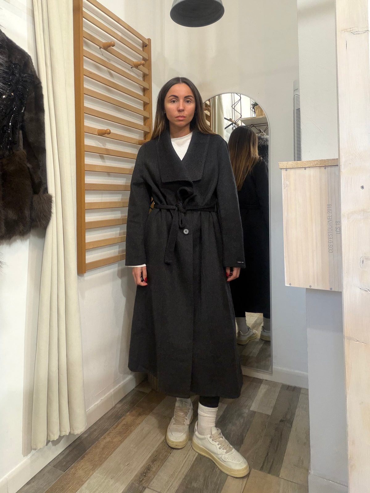 Cappotto in 70% lana Hand made nero
