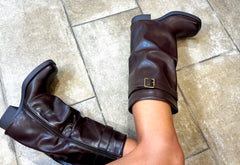 Stivale Biker Mammut con risvolto testa di moro