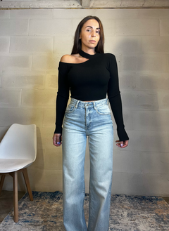 Jeans a palazzo vita alta