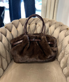 Miu bag in ecopelloccia marrone