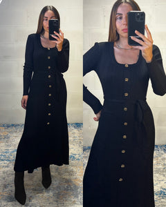 Maxi abito in filo nero Cherie