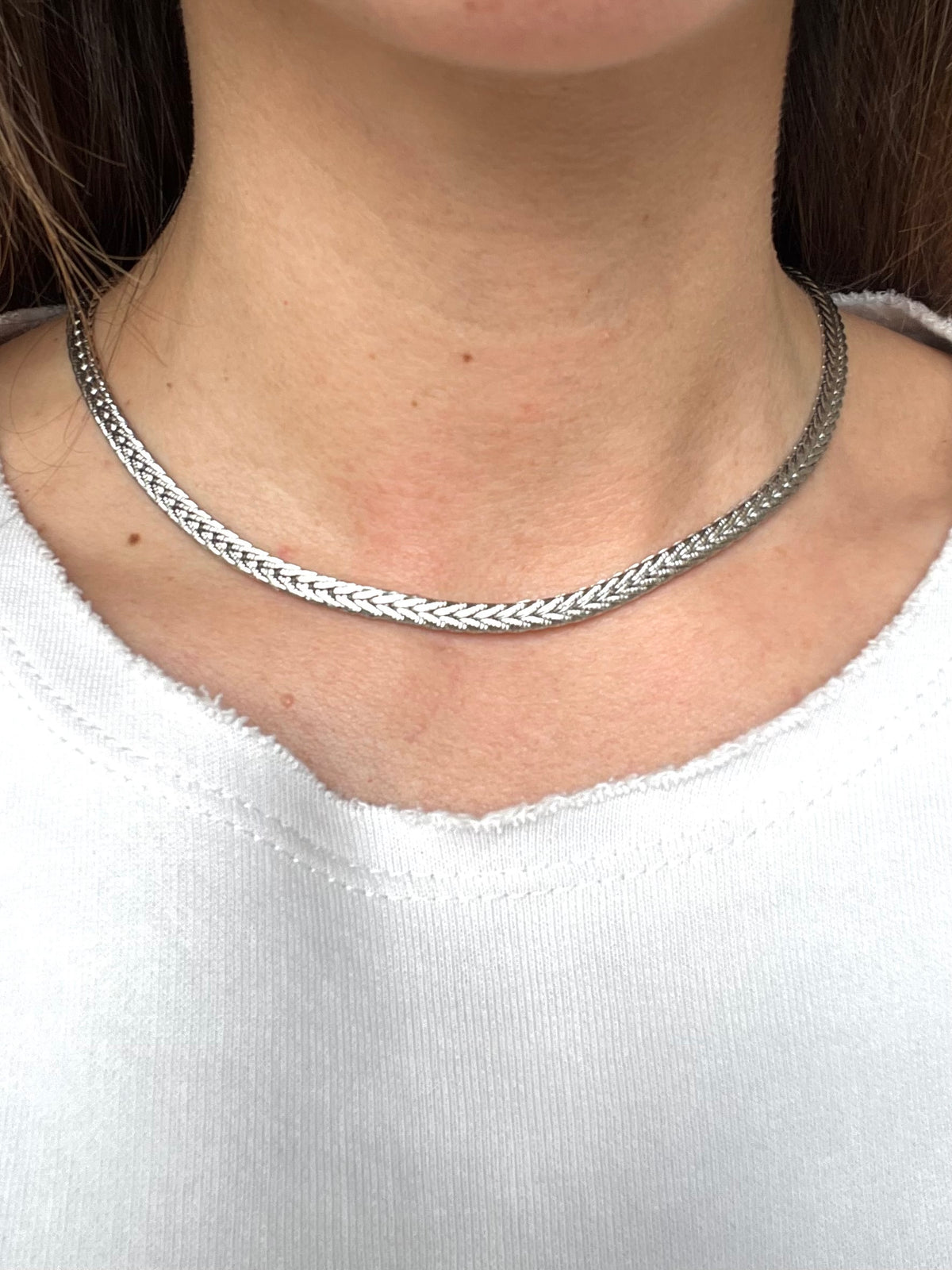 Collana spigata argentata