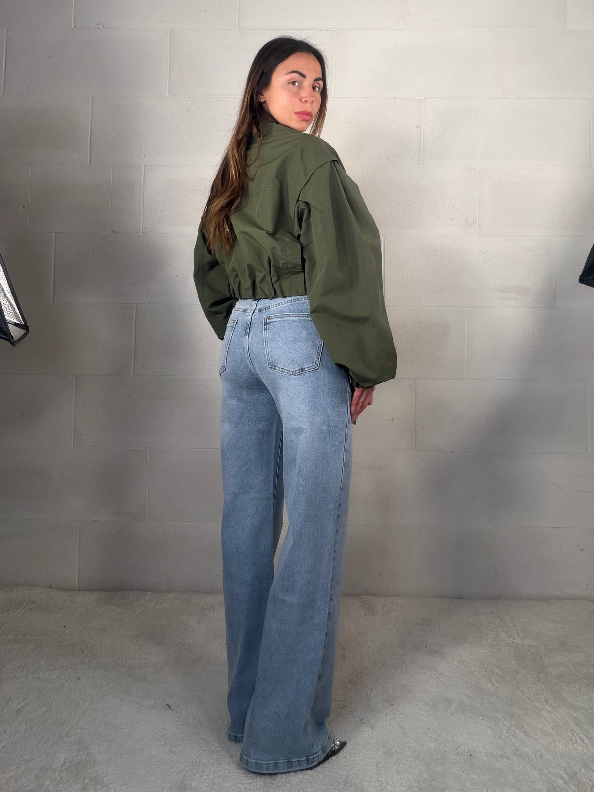 Denim chiusura laterale
