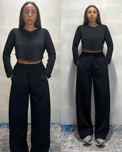 Pantalone della tuta neoprene nero