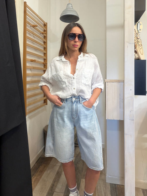 Bermuda ampio in denim