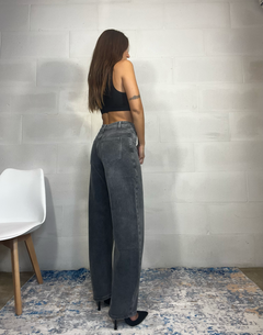 Jeans baggy nero con punti luce