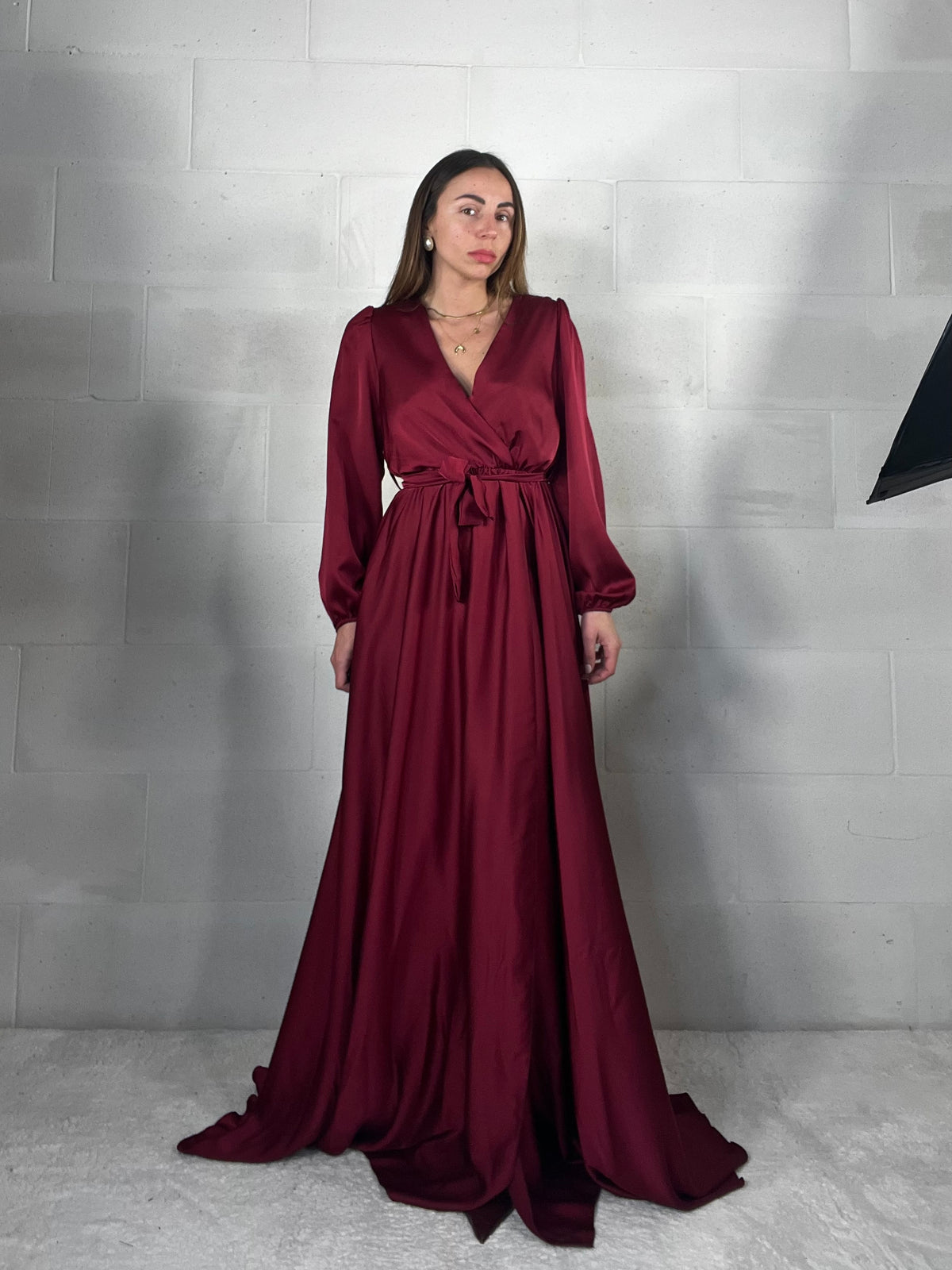 Maxi abito da cerimonia Flaminia bordeaux