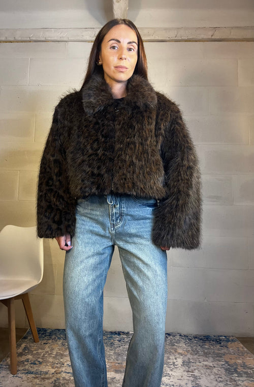 Ecofour animalier testa di moro con zip