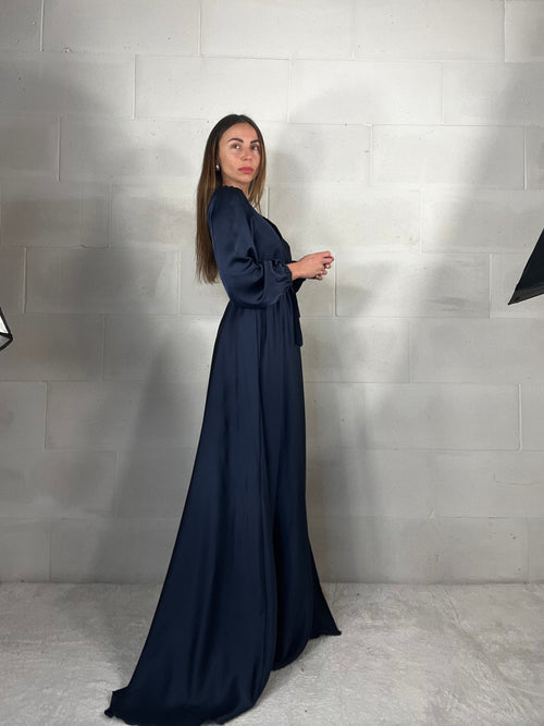 Maxi abito da cerimonia Flaminia blu notte
