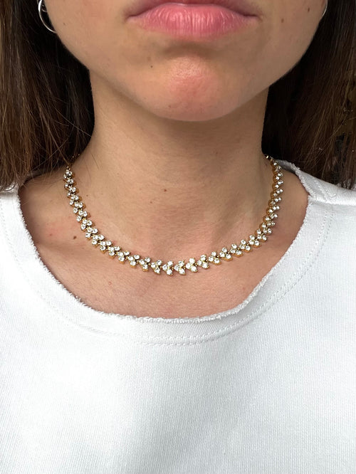 Collana Best Crystal a base dorata
