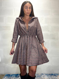 Abito chemisier in flanella quadrettato