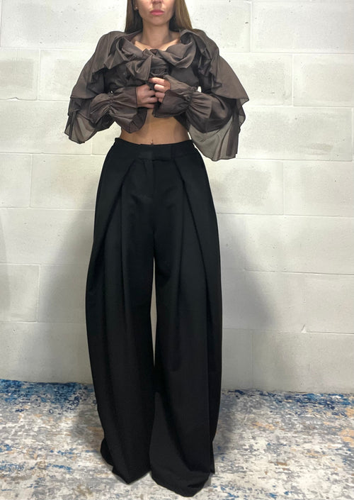 Pantalone maxi pence nero