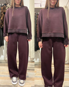 Completo tuta Baggy in neoprene melanzana