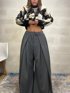 Pantalone maxi pence grigio