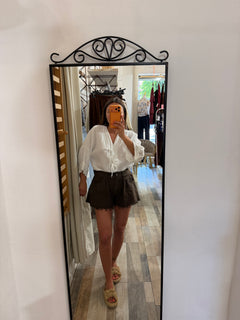 Short Butterfly marrone