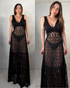 Maxi abito cover up in pizzo Ibiza