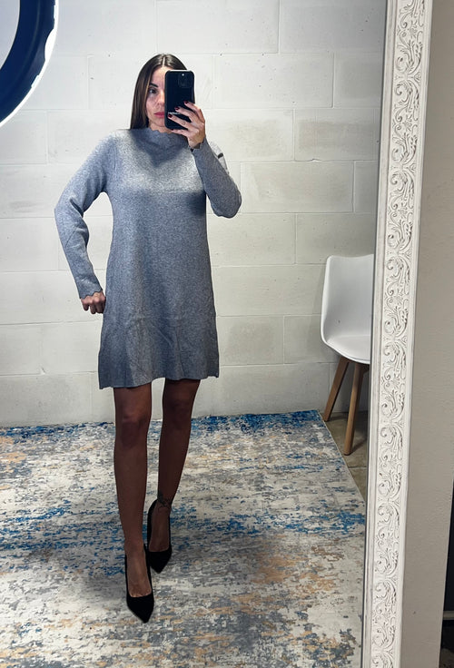 Angel dress simil lana rasata grigio