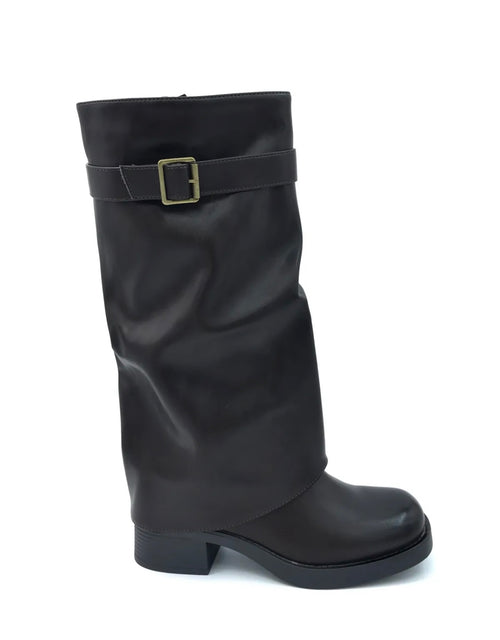 Stivale Biker Mammut con risvolto testa di moro