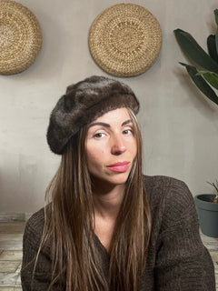 Basco in ecopelliccia marrone