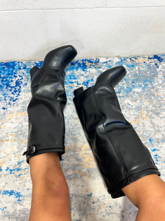 Stivale tacco largo punta quadrata Minerva