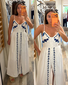 Maxi abito Capri in 100% cotone
