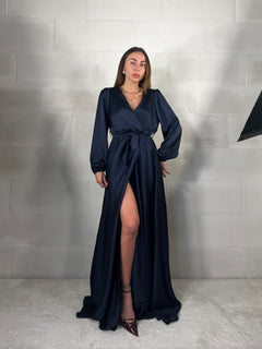 Maxi abito da cerimonia Flaminia blu notte