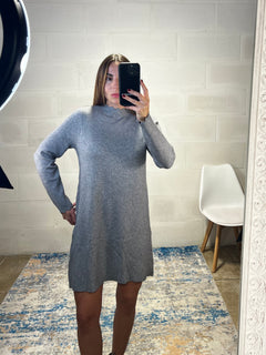 Angel dress simil lana rasata grigio