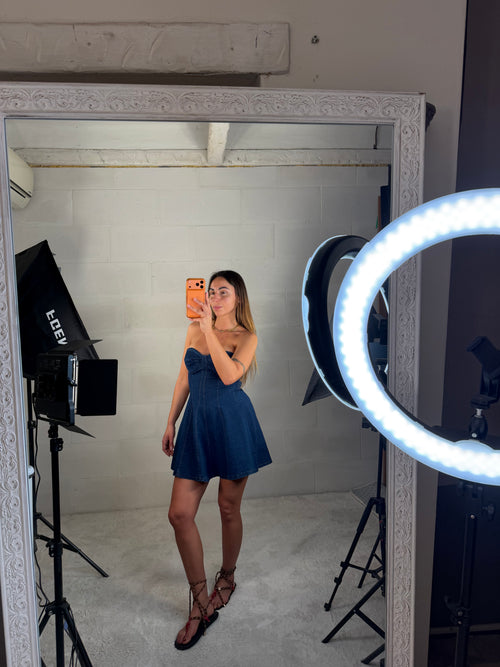 Mini dress in denim