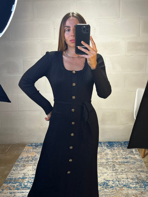 Maxi abito in filo nero Cherie