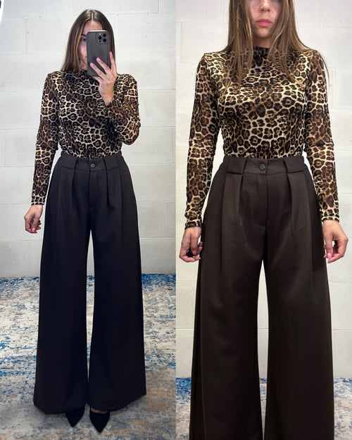 Pantalone con pence Inverno 25/26 marrone