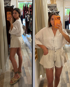 Short Butterfly beige