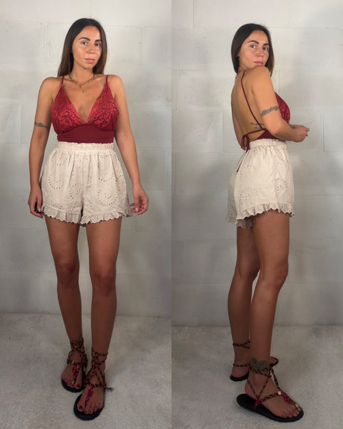 Short in sangallo beige Luna