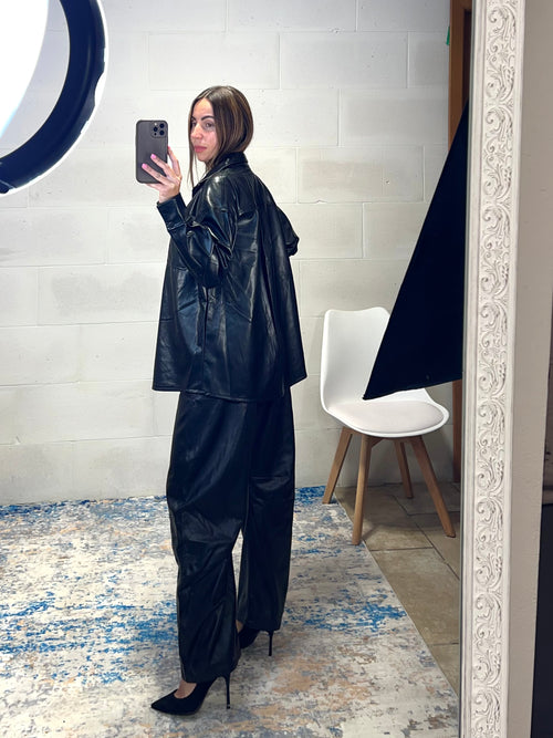 Camicione in ecopelle