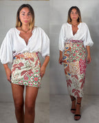 Pareo o maxi foulard in 100% cotone fantasia multicolor