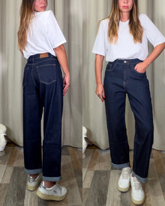 Denim mom fit ultra comfy lavaggio blu notte
