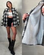 Camicione imbottito interno caldo effetto Teddy nero