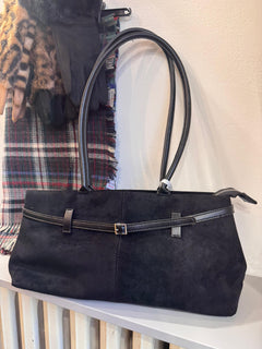 Borsa scamosciata Miu nera