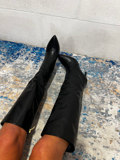 Stivale Fendy in ecopelle nero