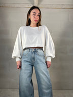 Pull crop viscosa bianco