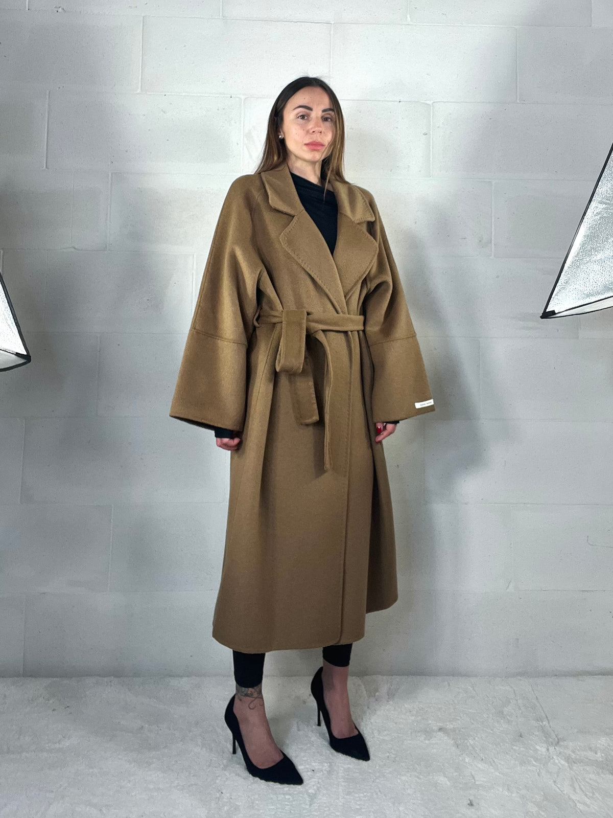 Cappotto over top quality HAND MADE 48% lana cammello