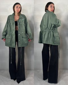 Giacca Sahariana over con coulisse