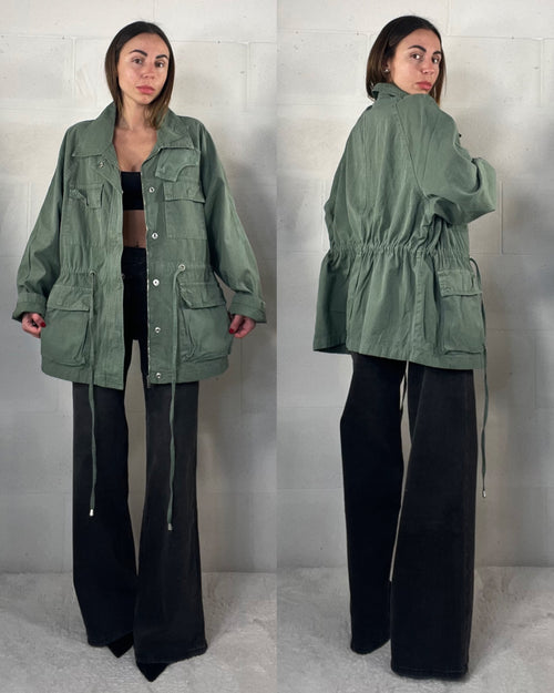 Giacca Sahariana over con coulisse