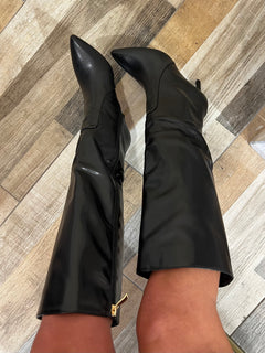 Stivale Fendy in ecopelle nero