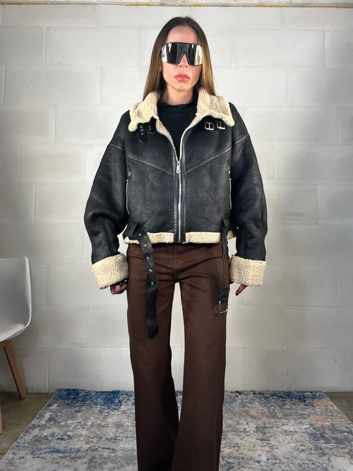 Montone oversize nero Amsterdam