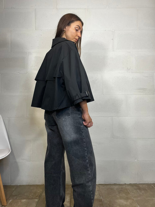 Trench svasato nero