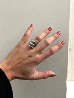 Anello massiccio argentato