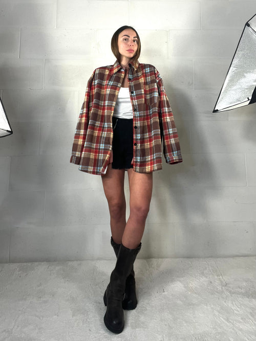 Camicione imbottito interno caldo effetto Teddy multicolore